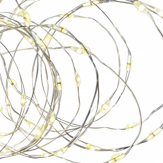 50ct. LED Solar String Lights on Silver Wire by Ashland®